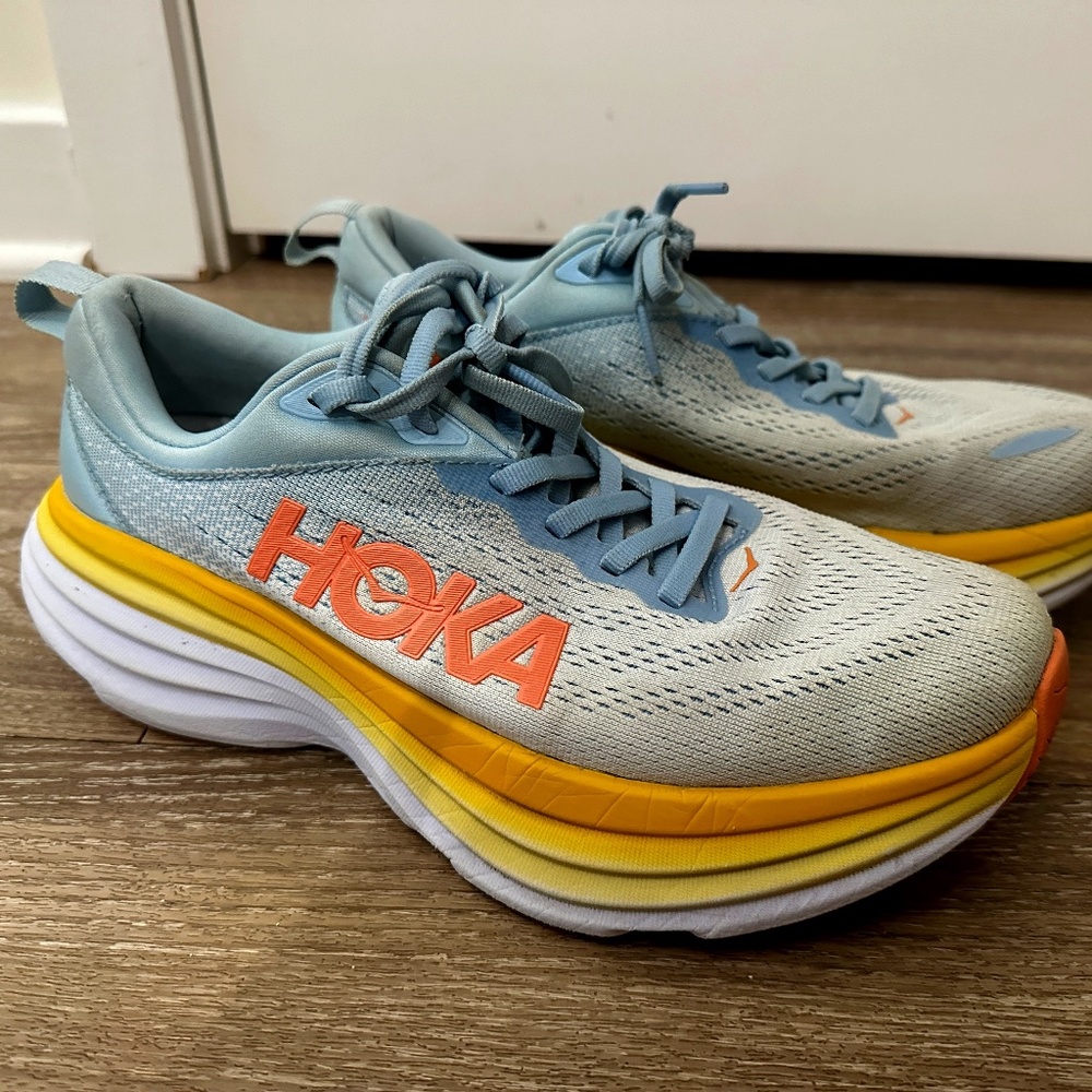 Hoka One One Bondi 8 Womens Shoes Running Walking - Summer Song Blue  - Size 7.5